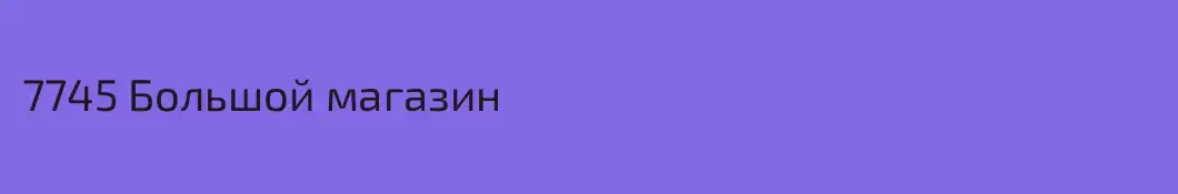 7745 Большой магазин